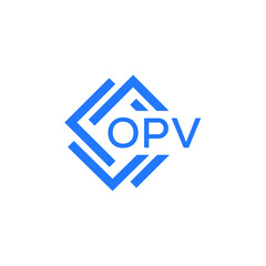 OPV technology letter logo design on white  background. OPV creative initials technology letter logo concept. OPV technology letter design.
