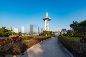 Obraz premium China Fuzhou city buildings street scene