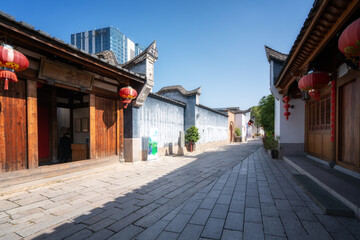 Ancient streets and alleys and old houses in Fuzhou