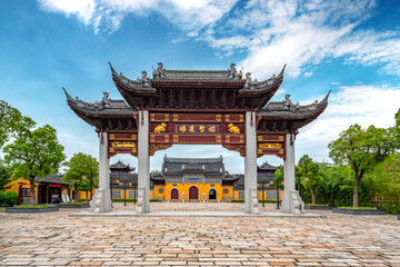 Ancient architecture of Nanshan temple in Taizhou, China