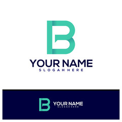 Obraz premium Letter B P logo design vector, Creative B P logo concepts template illustration.
