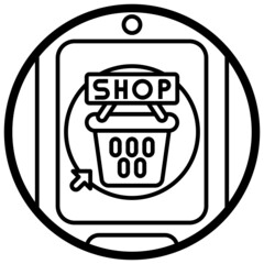 Shop line icon,linear,outline,graphic,illustration