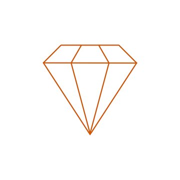 Diamond icon isolated on white background