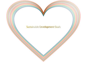 SDGsイメージのーハート型フレーム