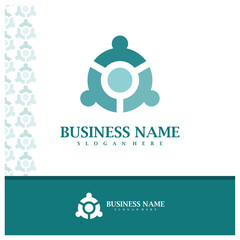Circle People logo design vector, Creative Health People logo concepts template illustration.
