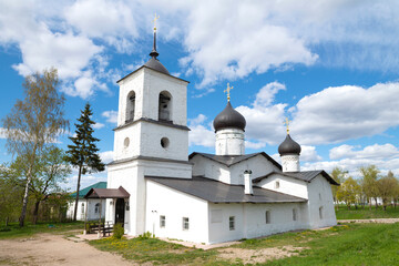 The ancient church of St. Nicholas the Wonderworker (1543) on a sunny May day. Ostrov, Pskov region. Russia - obrazy, fototapety, plakaty