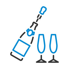 Party Champagne And Glass Icon