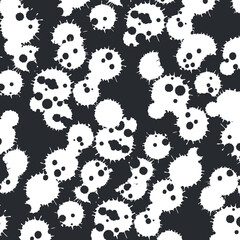 Ink splash seamless pattern - vector