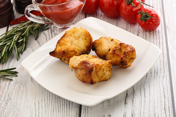 Chicken breast shashlik - grilled meat