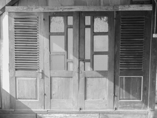 Traditional door house in Indonesia especially in Java, with wood design. Feels like old and...