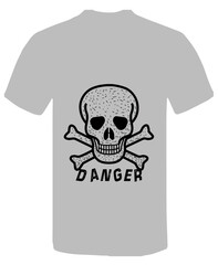 Vector T-Shirt Design with Skull. T Shirt Vector Image. Awesome typography t-shirt