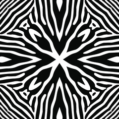 Fototapeta na wymiar Black-White Stripes Lines Motifs Pattern Inspired by Zebra. Decoration for Interior, Exterior, Carpet, Textile, Garment, Cloth, Silk, Tile, Plastic, Paper, Wrapping, Wallpaper, Pillow, Background, Ect