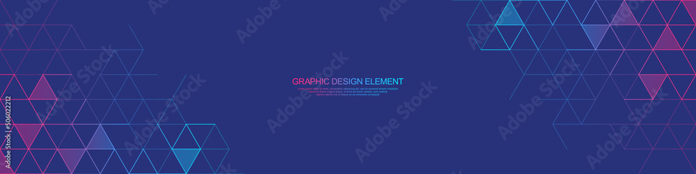 Poster Abstract geometric background with triangle shape pattern