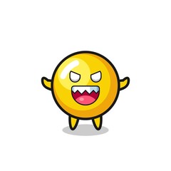 illustration of evil egg yolk mascot character