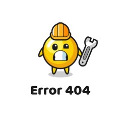 error 404 with the cute egg yolk mascot