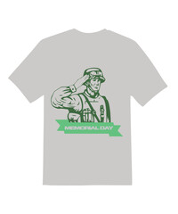 T shirt Vector image. T Shirt Vector Design. Memorial Day T Shirt Vector Design