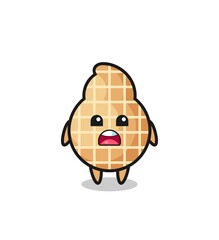 peanut illustration with apologizing expression, saying I am sorry