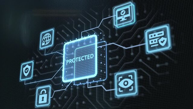 Cyber security data protection business technology privacy concept.