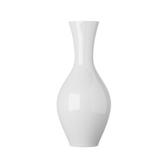 White ceramic vase isolated on white background, 3d rendering