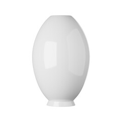 White ceramic vase isolated on white background, 3d rendering