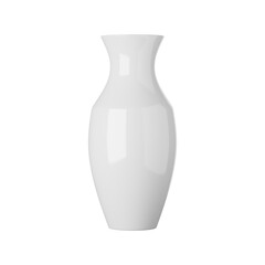 White ceramic vase isolated on white background, 3d rendering