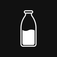 Milk icon on grey background