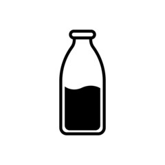 Bottle with milk simple icon
