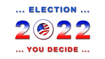 Election day 2022 in united states - poster for Election voting in banner design - 3D Illustration