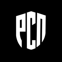 PCN letter logo design. PCN modern letter logo with black background. PCN creative  letter logo. simple and modern letter logo. vector logo modern alphabet font overlap style. Initial letters PCN  - obrazy, fototapety, plakaty