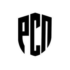 PCN letter logo design. PCN modern letter logo with black background. PCN creative  letter logo. simple and modern letter logo. vector logo modern alphabet font overlap style. Initial letters PCN  - obrazy, fototapety, plakaty
