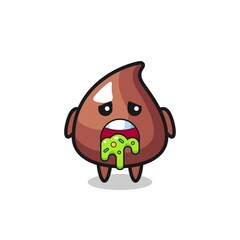 the cute choco chip character with puke