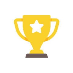 golden trophy For the winners of the sport achievement award concept