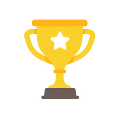 golden trophy For the winners of the sport achievement award concept