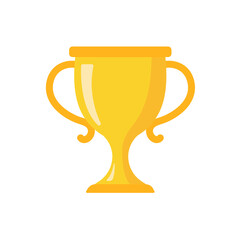 golden trophy For the winners of the sport achievement award concept