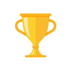 golden trophy For the winners of the sport achievement award concept