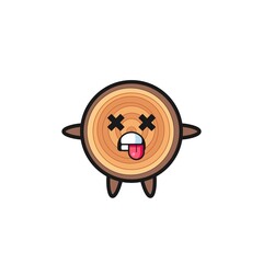 character of the cute wood grain with dead pose