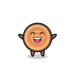 happy baby wood grain cartoon character