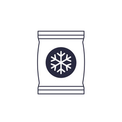 frozen bag icon, vector art