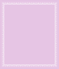 Decorative frame Elegant vector element for design in Eastern style, place for text. Floral pink and white border. Lace illustration for invitations and greeting cards