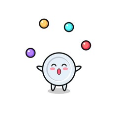the plate circus cartoon juggling a ball
