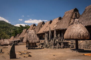 A traditional village on Flores island in Indonesia
