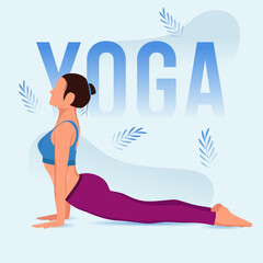 International yoga day. 
vector illustration of yoga postures. flat Premium Vector