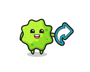 cute splat hold social media share symbol