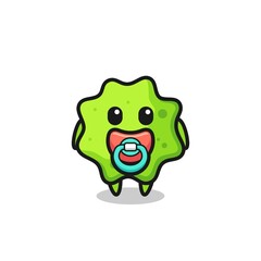 baby splat cartoon character with pacifier