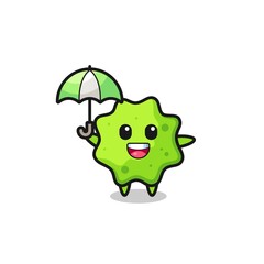 cute splat illustration holding an umbrella