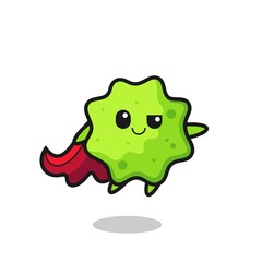 cute splat superhero character is flying