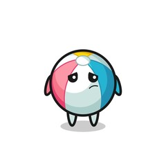 the lazy gesture of beach ball cartoon character