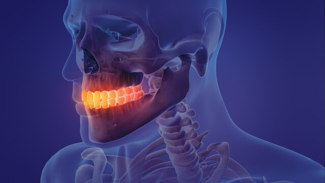 Animation of a painful teeth	