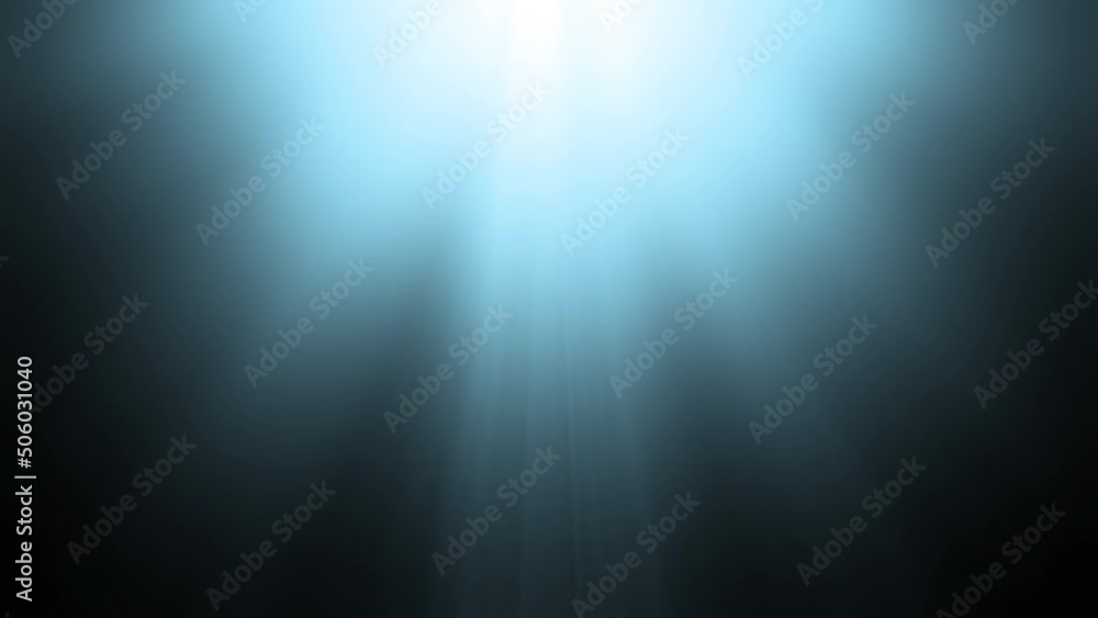 Poster 4k abstract top center blue spot flare light loop animation art on dark background. lighting lamp ra