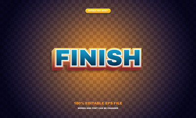 Obraz premium Finish Editable Text Effect
